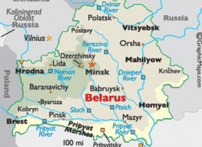 Map of Belarus