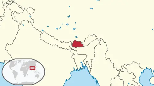 Map of Bhutan