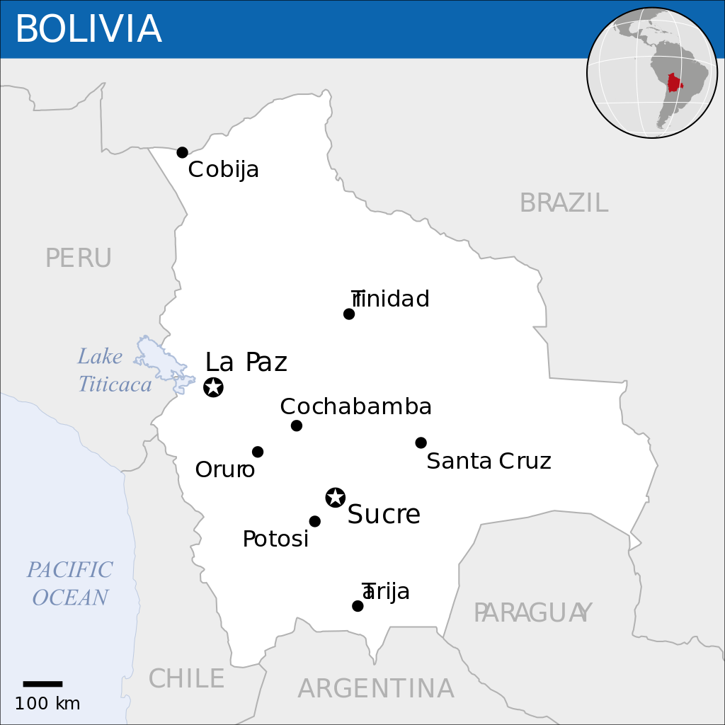 Map of Bolivia