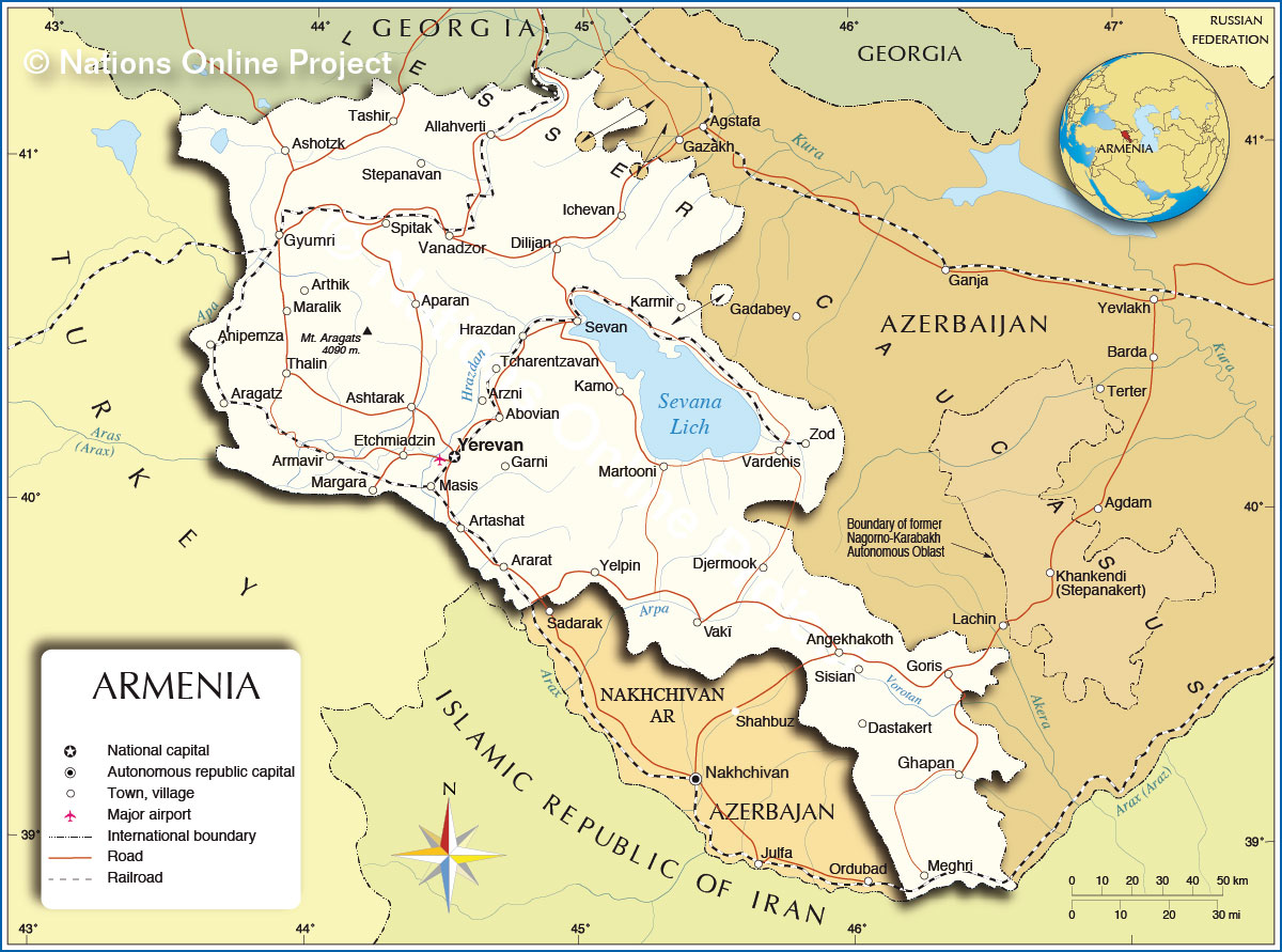Map of Armenia Armenia Map