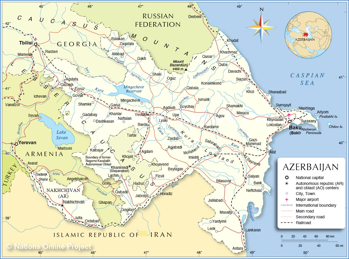 Map of Azerbaijan Azerbaijan Map