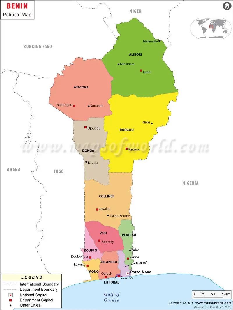 Map of Benin