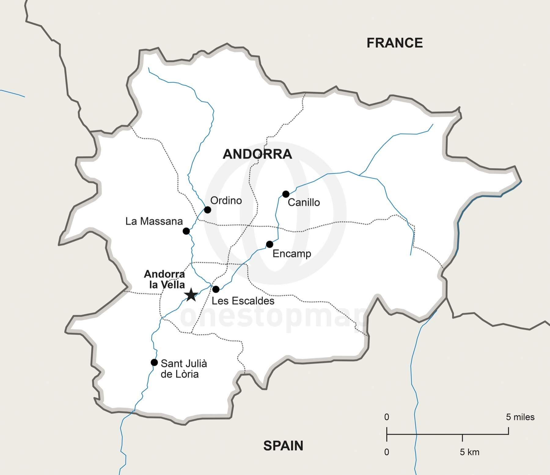 Map of Andorra Andorra Map