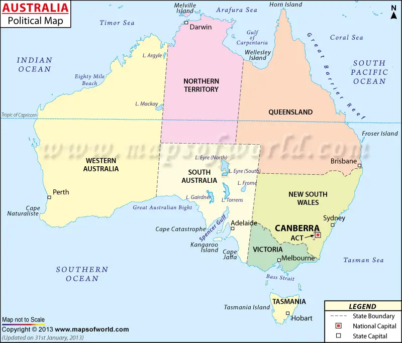 Map of Australia Map Of Australia