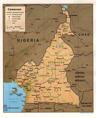 Map of Cameroon