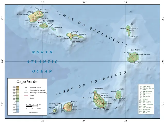 Map of Cape Verde