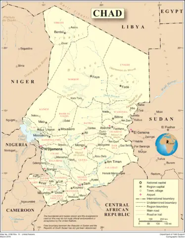 Map of Chad