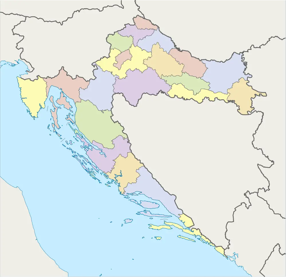 Map of Croatia