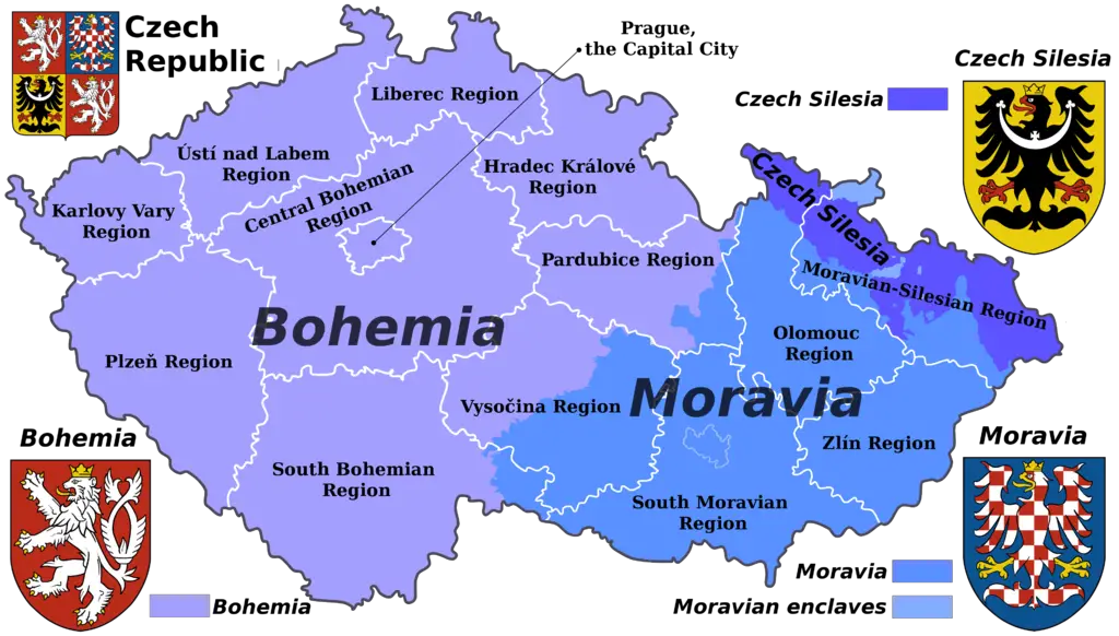 Map of Czech Republic