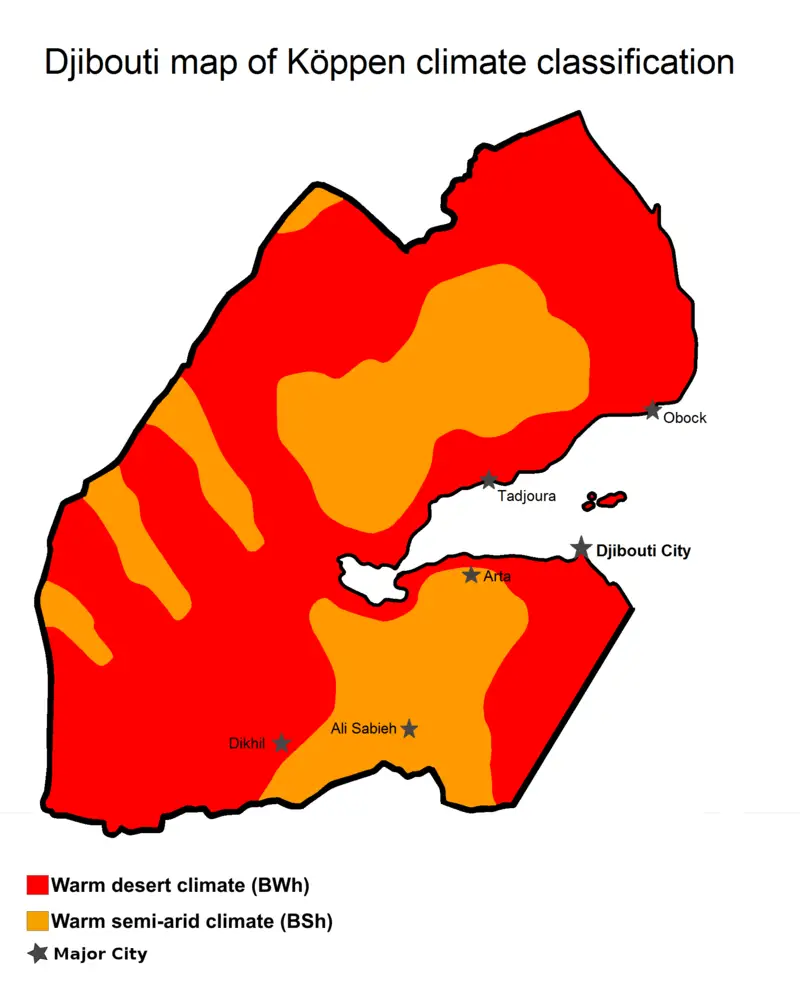 Map of Djibouti