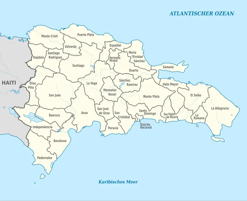 Map of The Dominican Republic