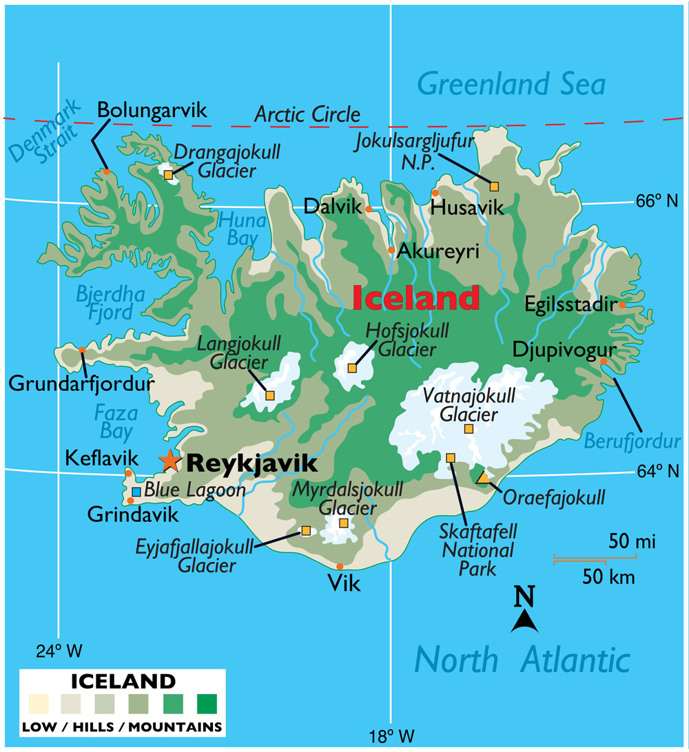 Map of Iceland