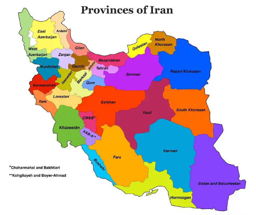 Map of Iran