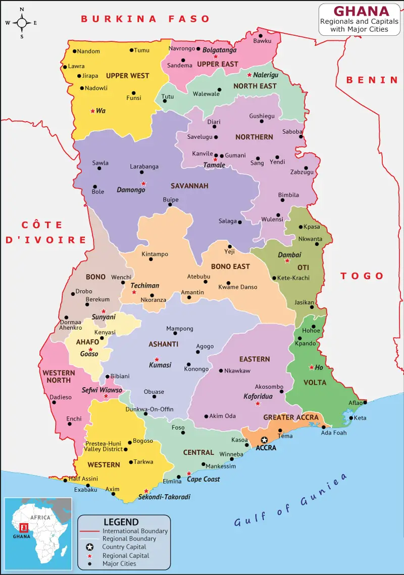 Map of Ghana