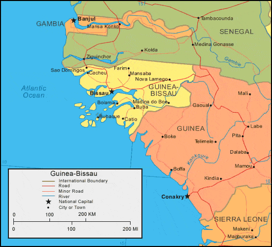 Map of Guinea-Bissau