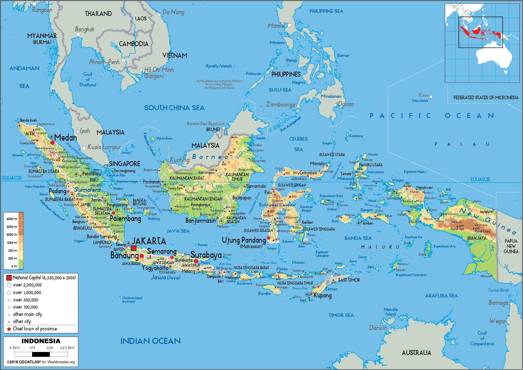 Map of Indonesia