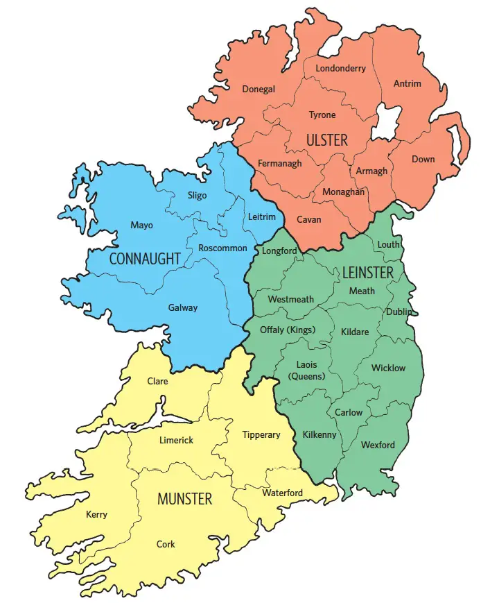 Map of Ireland
