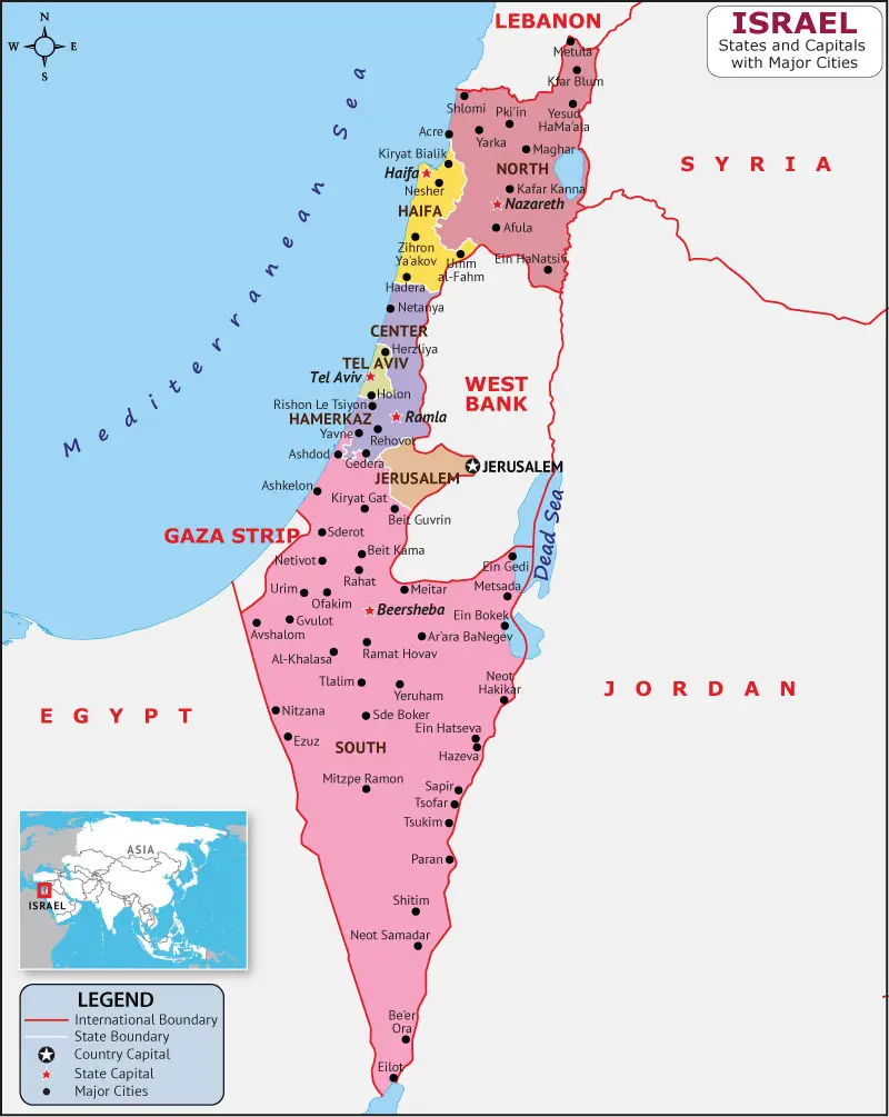 Map of Israel