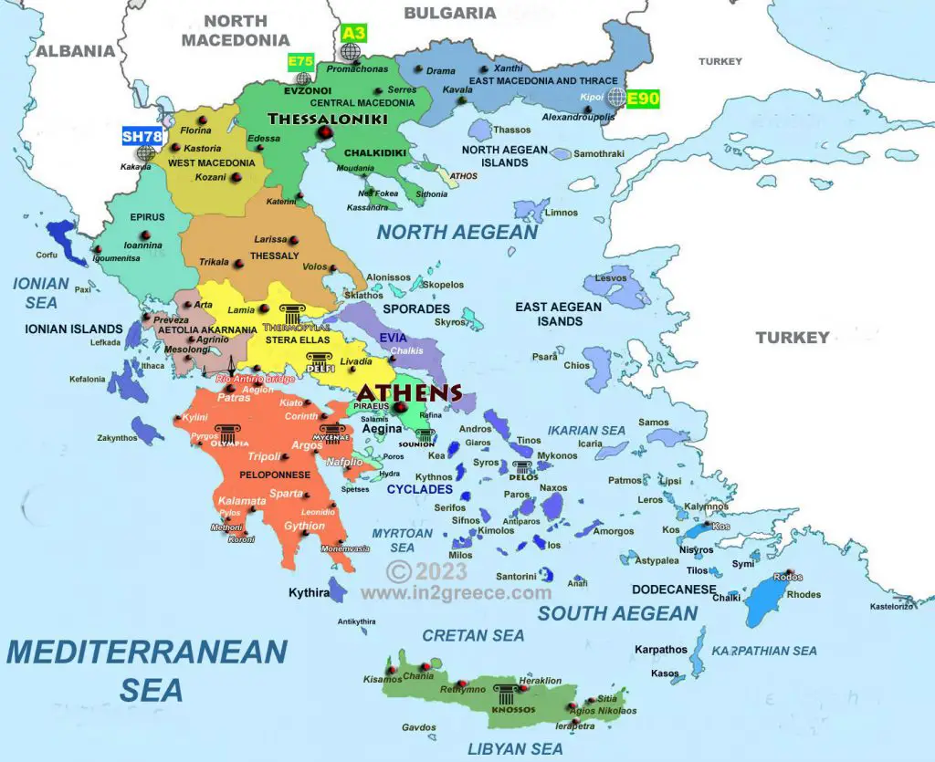 Map of Greece