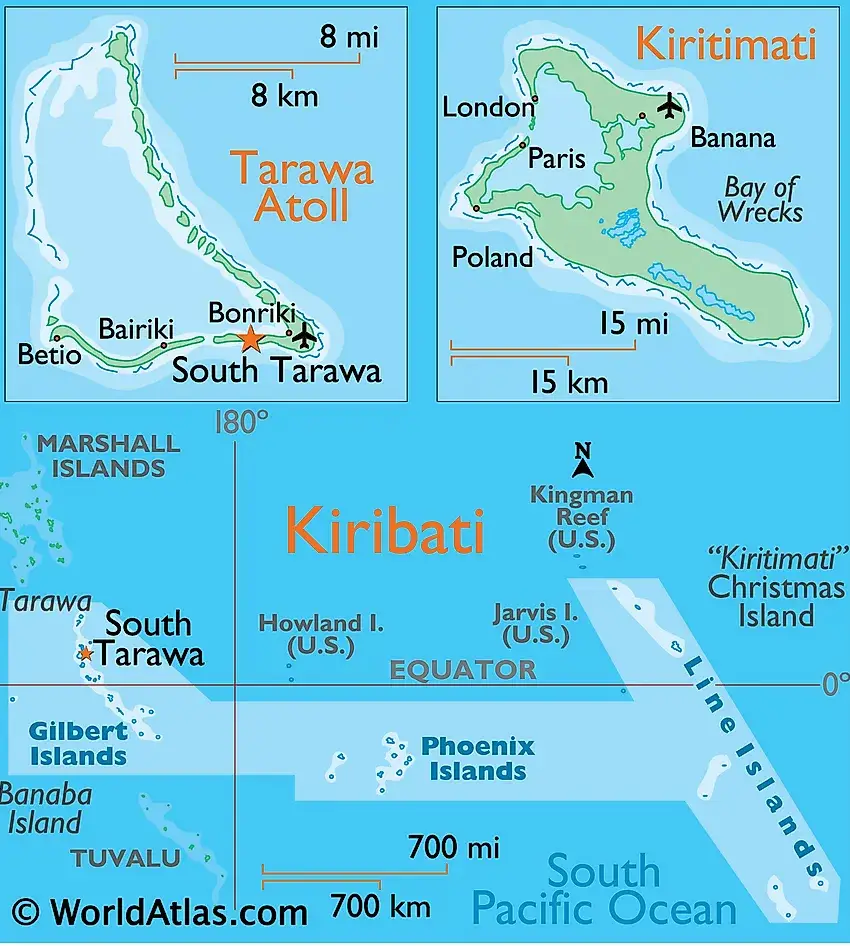 Map of Kiribati