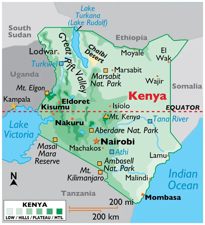 Map of Kenya